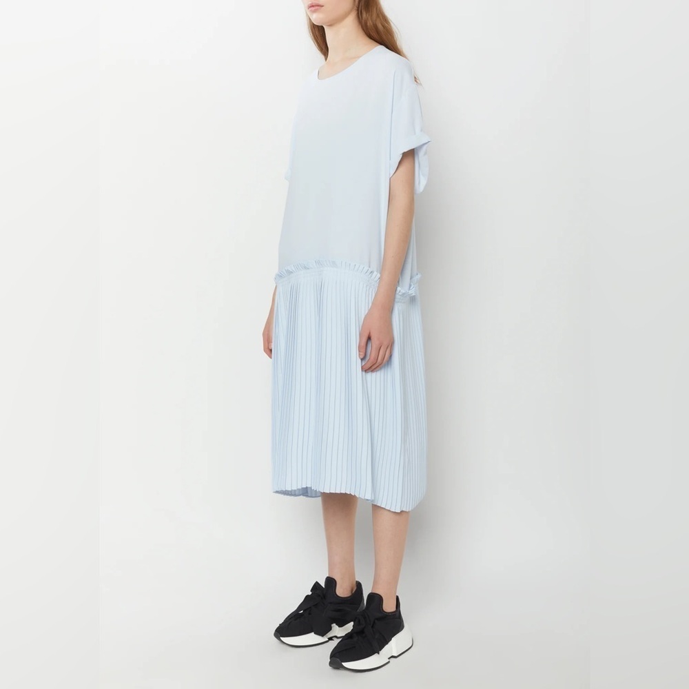 Maison Margiela MM6 pale sky blue pleated midi dress - size IT 44 (US 8) - Picture 2 of 4